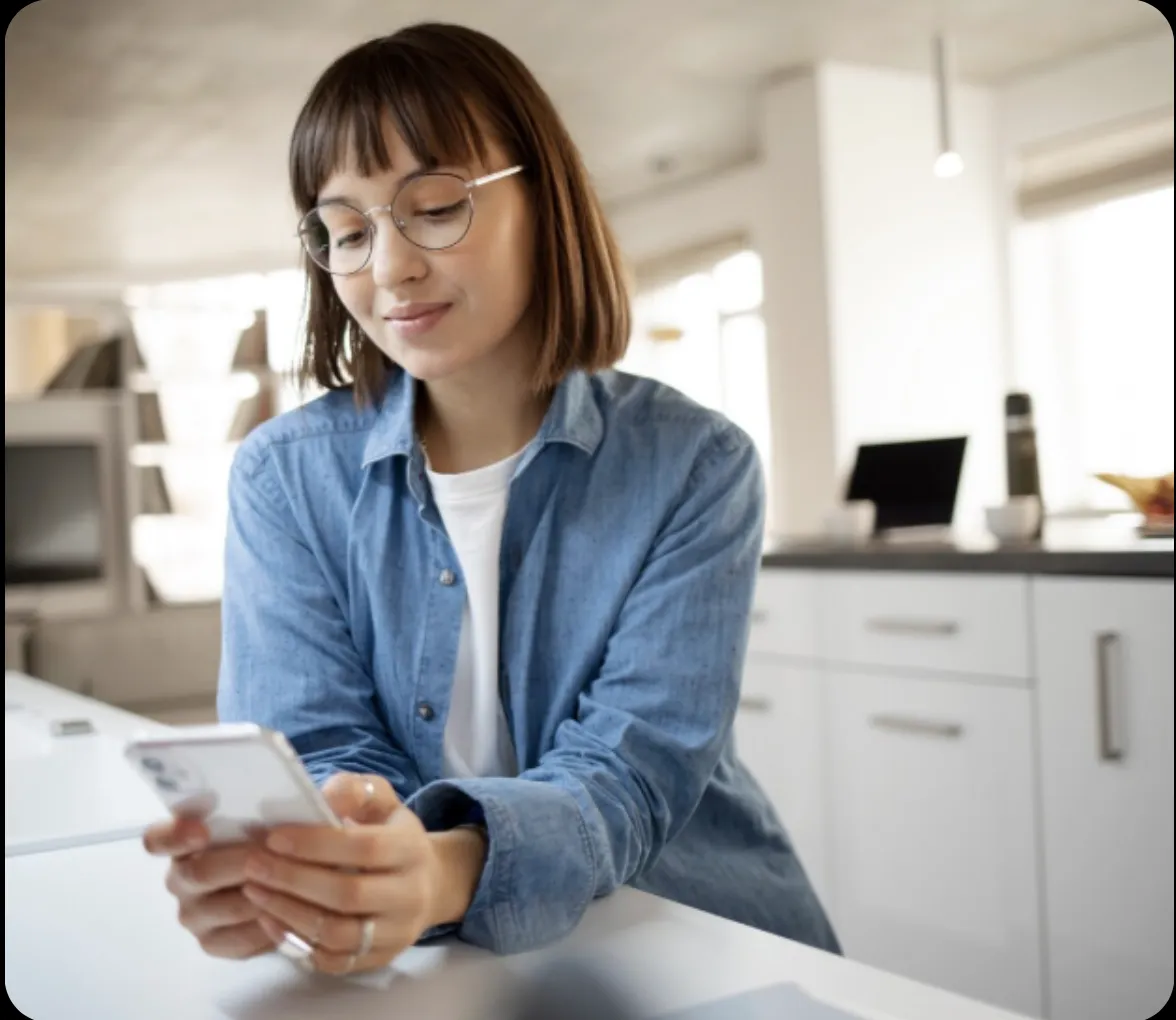 Woman on a video call discussing her quote